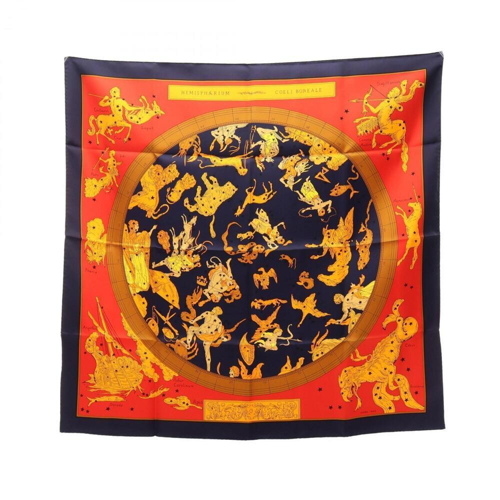 HERMES Blue Silk Scarf